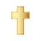 Golden Christian cross. Vector illustration.