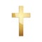 Golden Christian cross. Vector illustration.