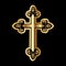 Golden and christianity cross