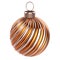 Golden Christmas ball decoration closeup orange metallic