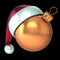 Golden Christmas ball Santa Claus hat decoration ornament funny