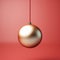 Golden Christmas bauble elegant minimalist design