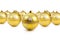 Golden christmas decoration balls