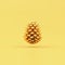 Golden Christmas Decoration Pine minimal concept art.