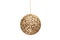 Golden christmas decoration sphere. Gold xmas ball. New year decoration isolated