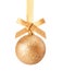 Golden Christmas glitter bauble