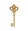 Golden Christmas hanging festive decoration key