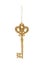 Golden Christmas hanging festive decoration key