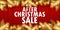 Golden Christmas Sale with paper branches