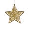 Golden Christmas star decoration
