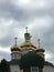 Golden Church Cupolas in Irpin City - Kyiv Oblast in Ukraine