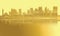 Golden City skyline New York vector