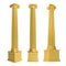 Golden Classic Columns Isolated