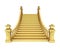 Golden Classic Staircase Isolated