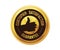 Golden Client Customer Satisfaction Guarantee Stamp Award Tag Emblem with thumb up hand. Metallic texture