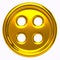 Golden cloth button for garments