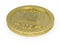 Golden coin with flowery pattern