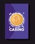 Golden coin money dollar frame gamble casino