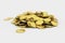 Golden coins pile