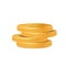Golden coins pile, realistic  3D vector illustration. Money finance concept. Jackpot treasure gambling problem