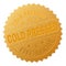 Golden COLD PRESSED Medal Stamp