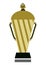 Golden color sports trophy vector graphic design