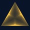 Golden color triangle form with lines transition