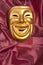 Golden comedy theatrical mask