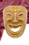 Golden comedy theatrical mask