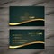 Golden company business card design