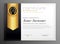 Golden company certificate design template