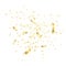 Golden confetti isolated on white background. Festive vector