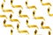 Golden confetti serpentine ribbon