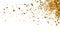 golden confetti on transparent png background features small, irregularly shaped pieces of shiny, gold-colored paper or material