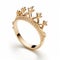 Golden Crown Diamond Ring - Vividly Bold Design