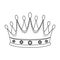 Golden crown with diamonds the winner of the beauty contest.Awards and trophies single icon in outline style vector