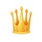 Golden crown. First place winner, royal golden jewelry, wealth or king.