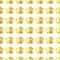 Golden crown seamless pattern. Web banner royal design. Corona background.