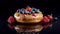 Golden Crusted Donuts With Fresh Berries: Ultra Sharp High-end Photography