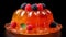 Golden Crusted Jelly Cake With Fresh Berries - Whimsical And Colorful Delight