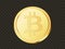 Golden cryptocurrency crypto cash. Gold bitcoin coins.