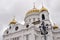 Golden cupolas of Christ the Savior Church in Moscow, Russia