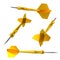 Golden darts arrows 3d illustration