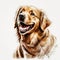 Golden Days: A Watercolor Collection of Playful Golden Retrievers AI Generated