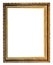 Golden decorated ancient picture frame