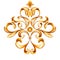 Golden decorative element for design. Vintage curl background. luxury decor
