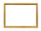 Golden decorative empty picture frame