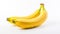 The Golden Delight: Isolated Banana on White