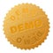 Golden DEMO Medallion Stamp