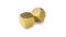 Golden Dice on white background